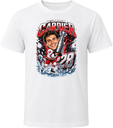 Carolina Hurricanes William Carrier White Jersey Stanley Cup Caricature T Shirt