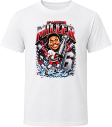 Carolina Hurricanes K'andre Miller White Jersey Stanley Cup Caricature T Shirt