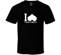 Funny I Heart Yoga Pants T-Shirt Black