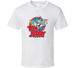 Retro Funny Tom and Jerry Cartoon Mens T Shirt