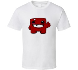 Super meat boy video game geek t shirt