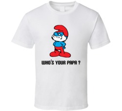 Papa Smurf Retro Smurf Cartoon T Shirt