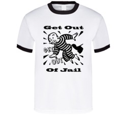 Get Out Of Jail Card Monopoly Game T Shirt