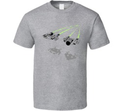 Space Invaders Video Game T Shirt