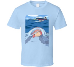 Ponyo Anime Movie T Shirt