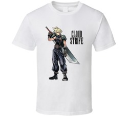 Cloud Strife Final Fantasy Video Game T Shirt