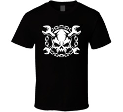Mechanic Skull Crossbone Wrench T Shirt