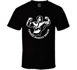 Muscle Beach Arnold Schwarzenegger Workout Cool T- T Shirt