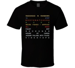 Radiohead In Rainbows Black T Shirt