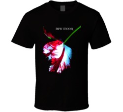 New Moon Twilight Movie Black T Shirt