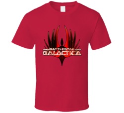 Battlestar Galactica Sci Fi Cult Tv Show Red T Shirt