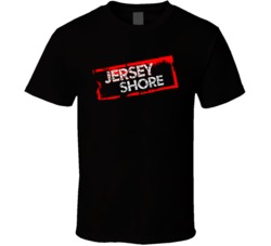 Jersey Shore Logo Mtv Tv Show Black T Shirt