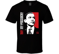 Obamas Not My President Communist Black T Shirt