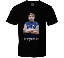 Captain Phil Rip Deadliest Catch Tv Show Black T Shirt