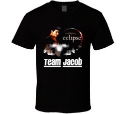 Twilight Saga Eclipse Team Jacob Black Taylar Lautner Black T Shirt