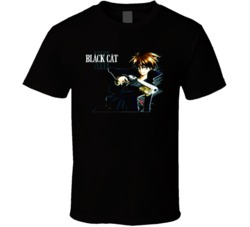 Train Heartnet Black Cat Anime Manga T Shirt