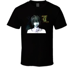 L Lawliet Death Note Anime Manga T Shirt