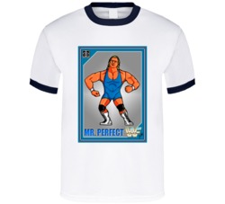 Mr Perfect Curt Hennig Card Wwf Wrestling Tshirt
