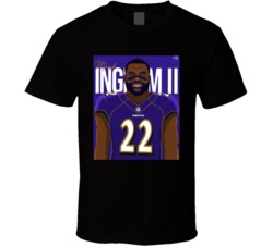 Mark Ingram Jr 22 Baltimore Running Back Football Tshirt
