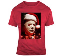 Michael Myers Christmas Holiday Halloween Movie T Shirt