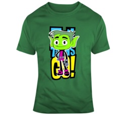 Beast Boy Teen Titans Go Cartoon Tv Show Logo T Shirt