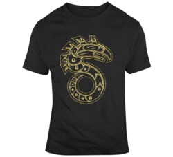 Shadowrun Rpg Video Game Gold Symbol Black T Shirt