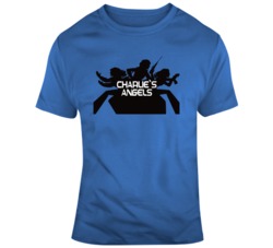 Charlie's Angels Tv Show Retro Blue T Shirt