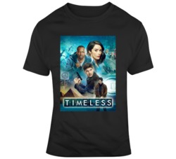 Timeless Tv Show Time Travel Ad Black T Shirt