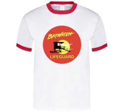 Baywatch Lifeguard Stand Retro Logo T Shirt