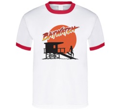 Baywatch Logo Life Guard Beach Silhouette T Shirt