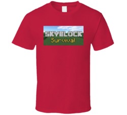 Skyblock Survival Video Game T Shirt
