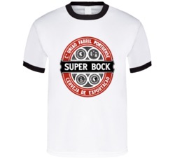 Super Bock Portugese Beer Label T Shirt