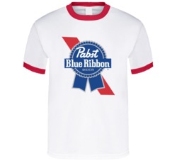 Pabst Blue Ribbon Beer Label T Shirt