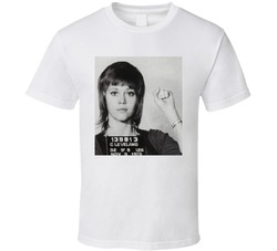 Jane Fonda Mug Shot Protest T Shirt