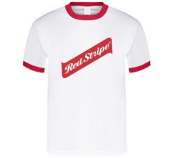 Red Stripe Jamaican Beer Logo T Shirt
