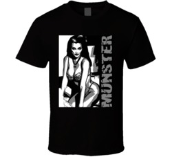 Lily Munster Bikini The Munsters Black White T Shirt