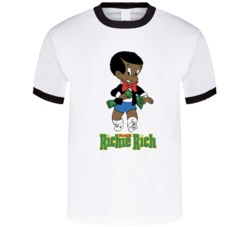 Black Richie Rich Cartoon T Shirt