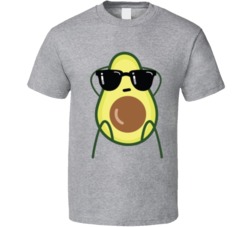 Avocado Sun Tanning Funny Cartoon T Shirt