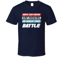 Gi Joe Knowing Is Half The Battle Retro 80s Cartoon Show Distressed Lo