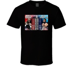 Mike Tyson Vs Roy Jones Jr Tale Of The Tape T Shirt