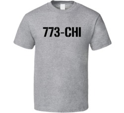 773-chi Area Code Chicago Cardboard Cutout In Stadium Sports Fan T Shi