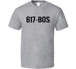 617-bos Area Code Boston Cardboard Cutout In Stadium Sports Fan T Shir