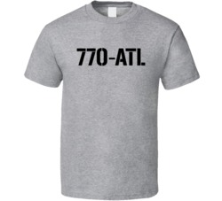 770-atl Area Code Atlanta Cardboard Cutout In Stadium Sports Fan T Shi