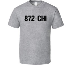 872-chi Area Code Chicago Cardboard Cutout In Stadium Sports Fan T Shi