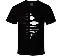 Sci Fo Space Ships Firefly Star Trek T Shirt