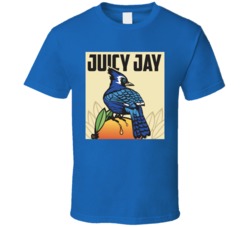 Juicy Jay Blue Rolling Papers Logo T Shirt
