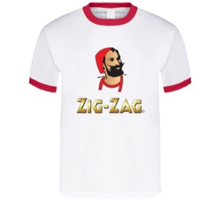 Zig Zag Guy Rolling Papers Logo T Shirt