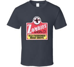 Zombies Old Fashioned Head Shots Wendys Mashup Parody T Shirt