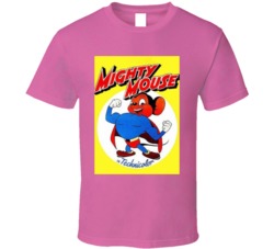 Mighty Mouse In Technicolor Retro T Shirt