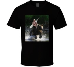 Vladimir Putin Riding A Bear Vaccine Russia  Meme T Shirt